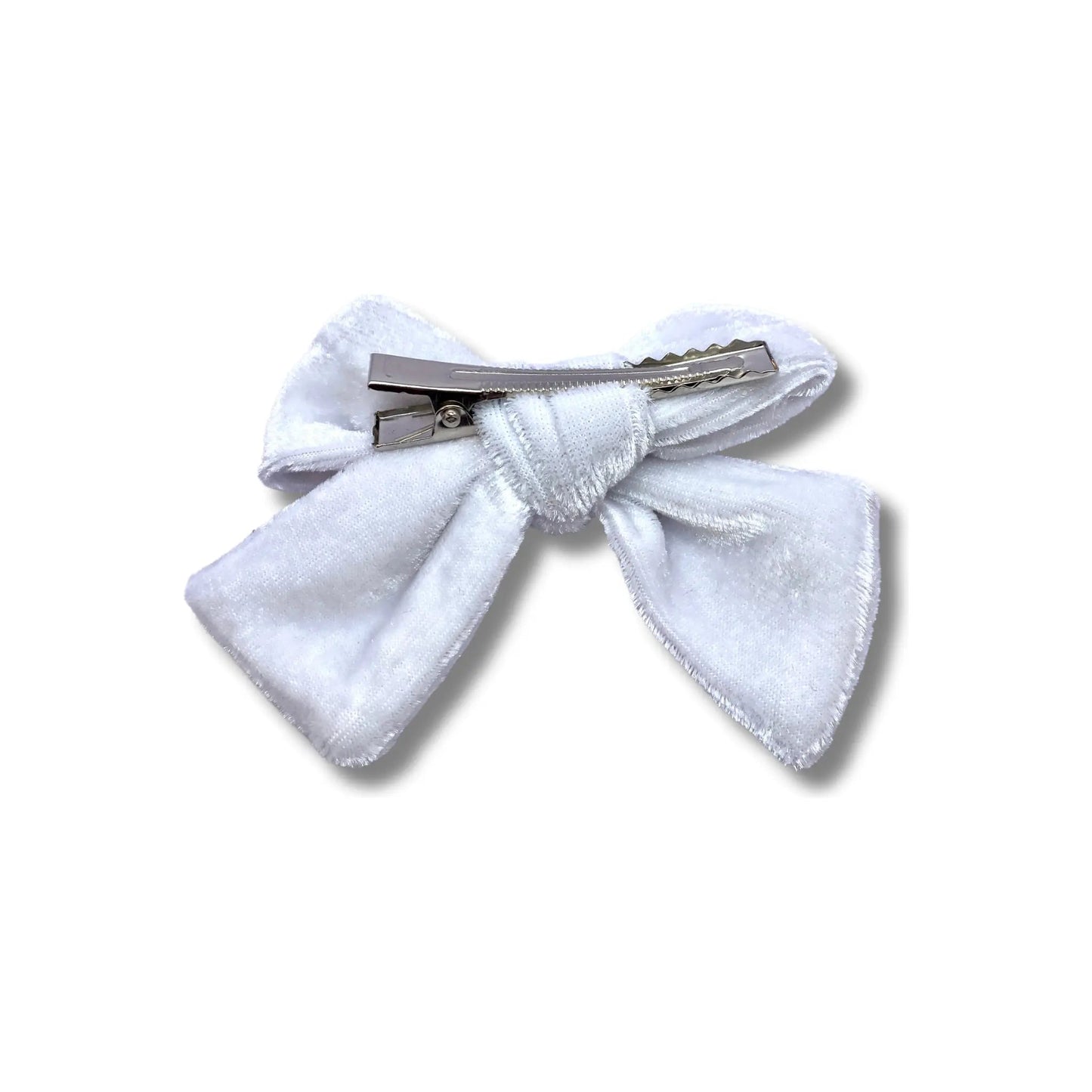 White Velvet Bow