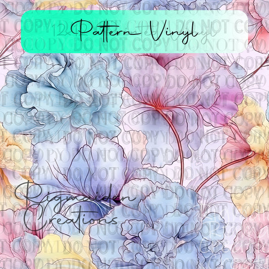 Watercolor Floral 1 Vinyl