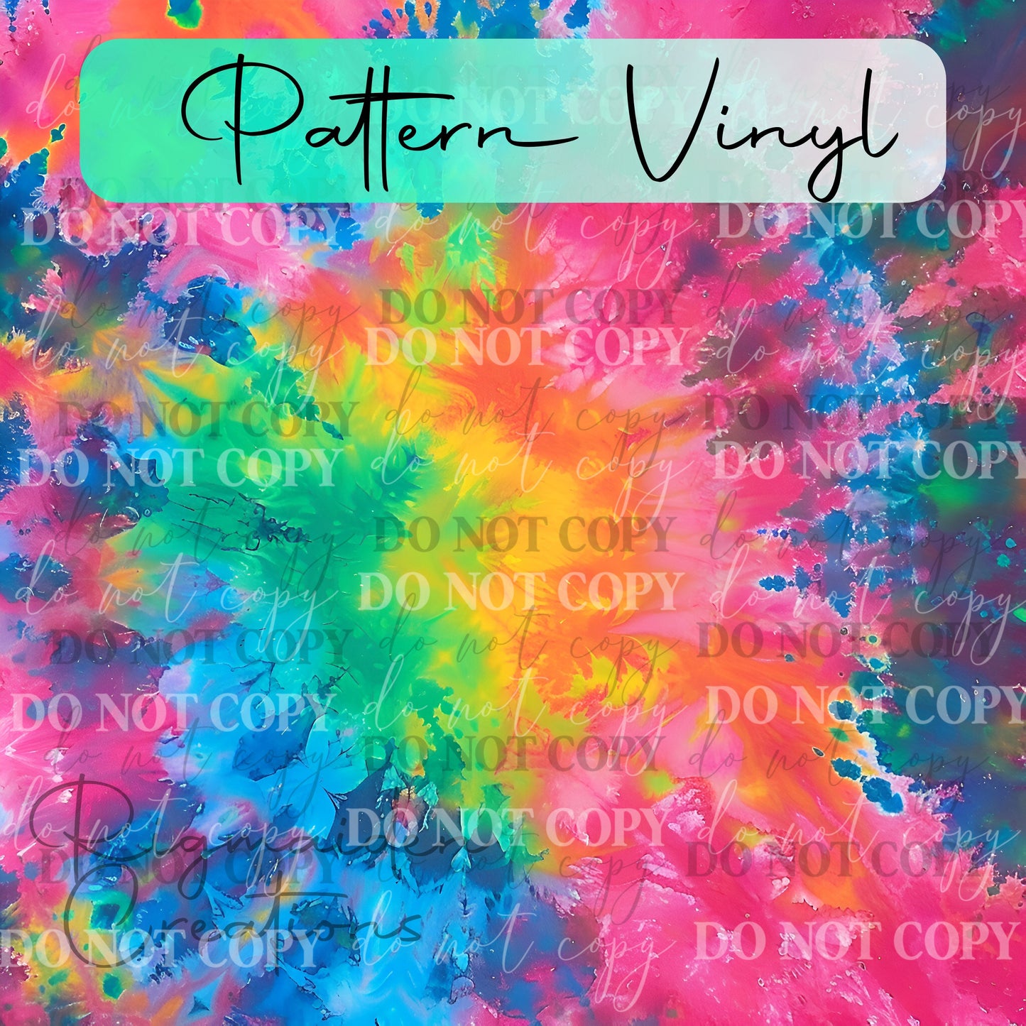 Rainbow Tie Dye 4 Vinyl