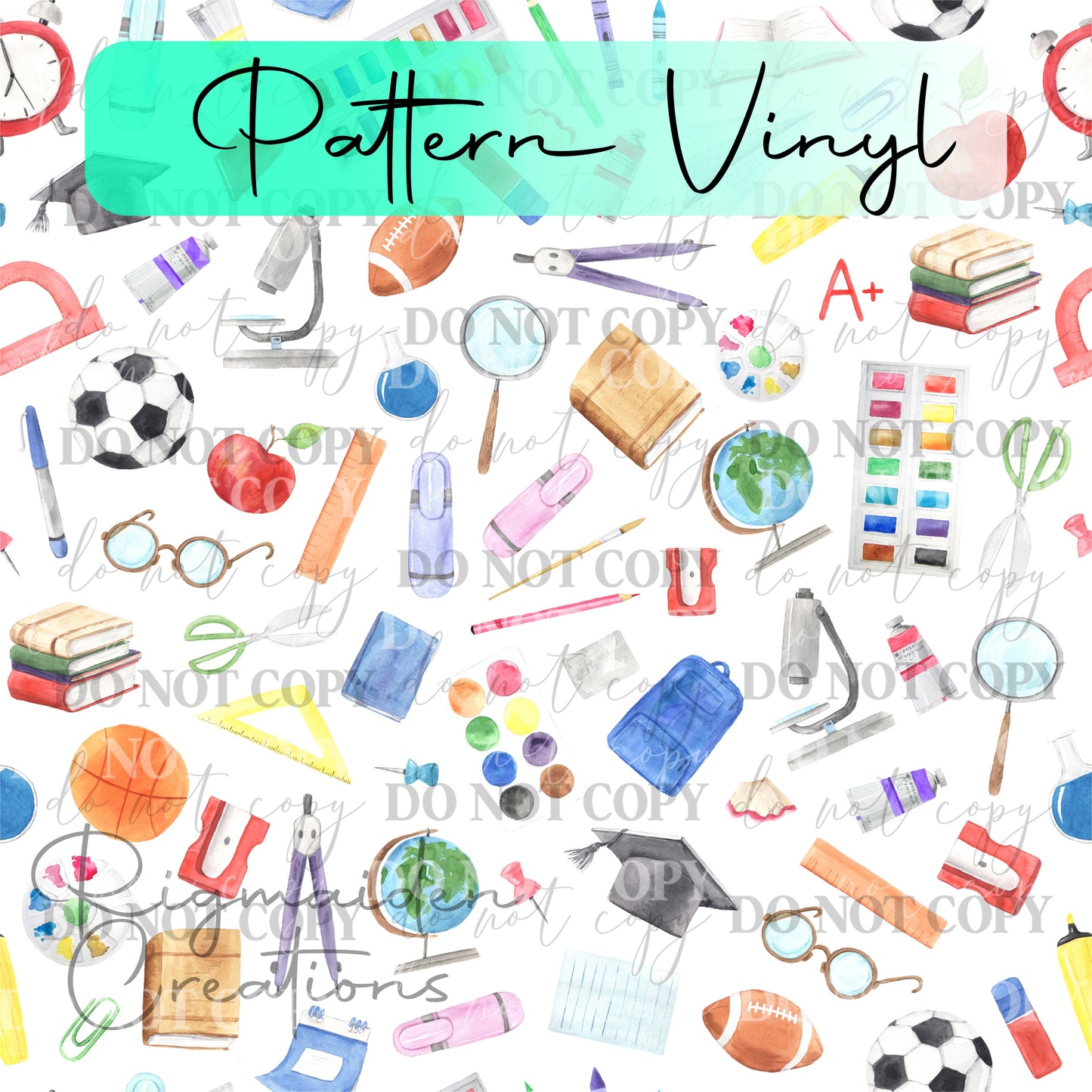 School Supplies 3 Vinyl