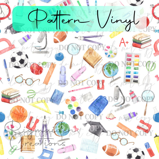 School Supplies 3 Vinyl