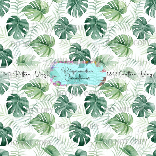 Watercolor Monstera Leaf Vinyl