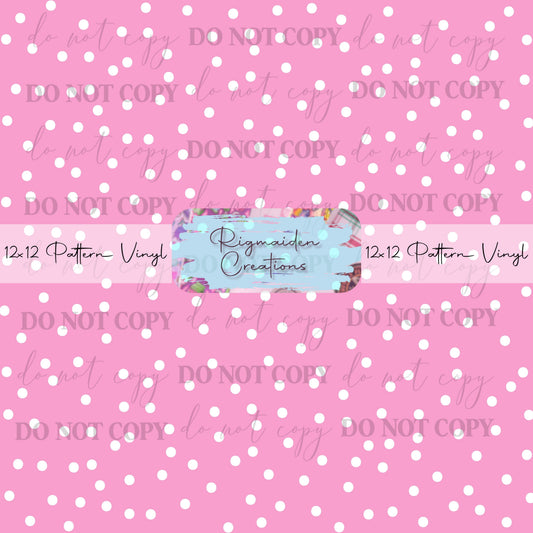 Whimsy Pink White Dots Vinyl