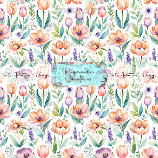 Watercolor Poppy Vinyl