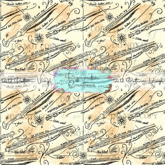 Magical Wand Parchment Vinyl