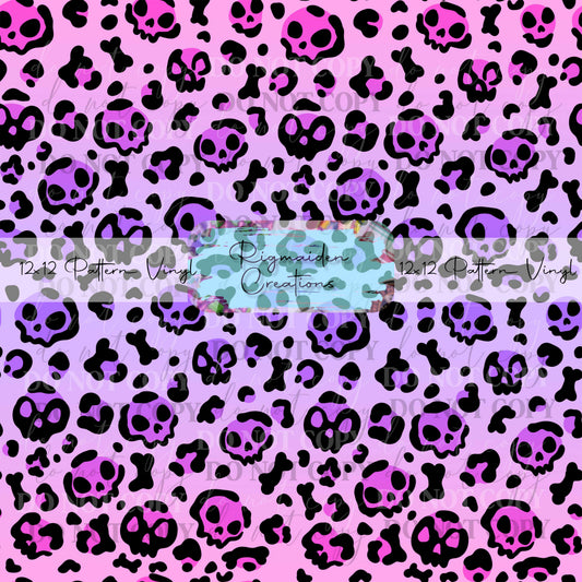Cheetah Skull Ombre Vinyl