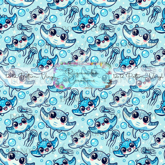 Cute Manta Rays Vinyl