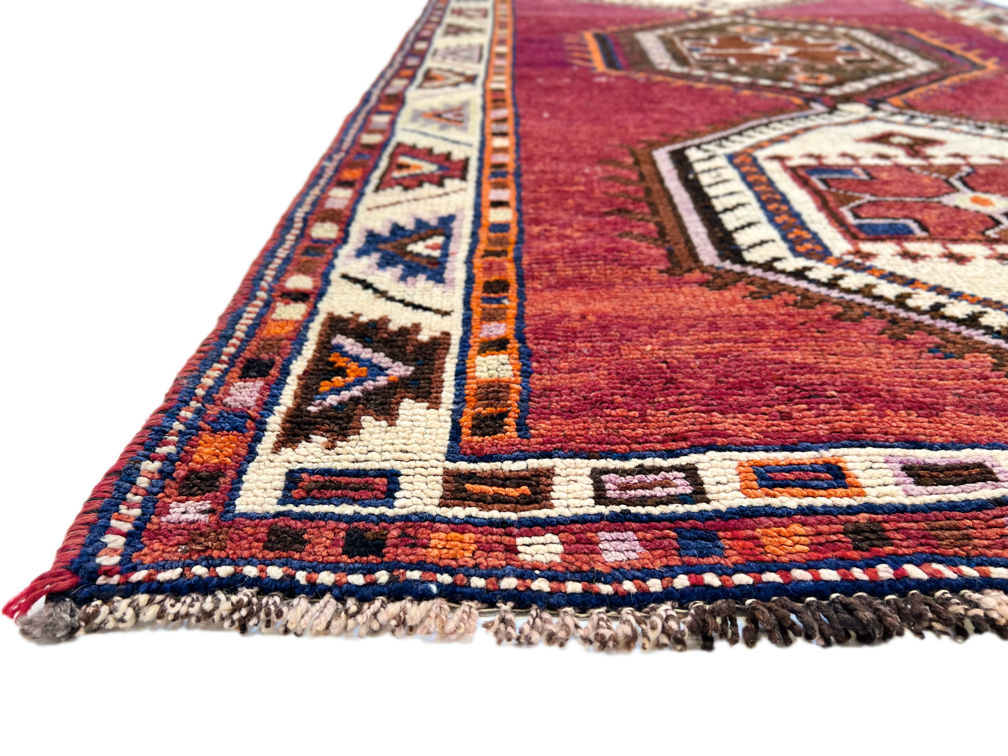 Vintage Turkish 4'06"x12'09" red/brn-3