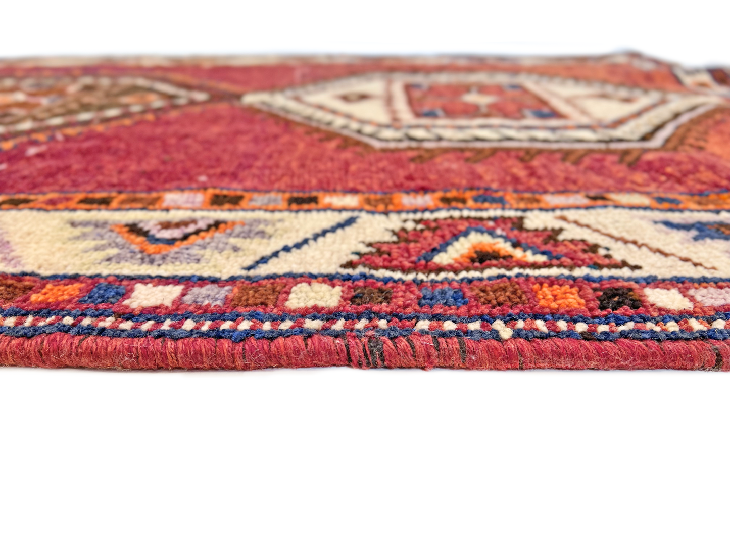 Vintage Turkish 4'06"x12'09" red/brn-4