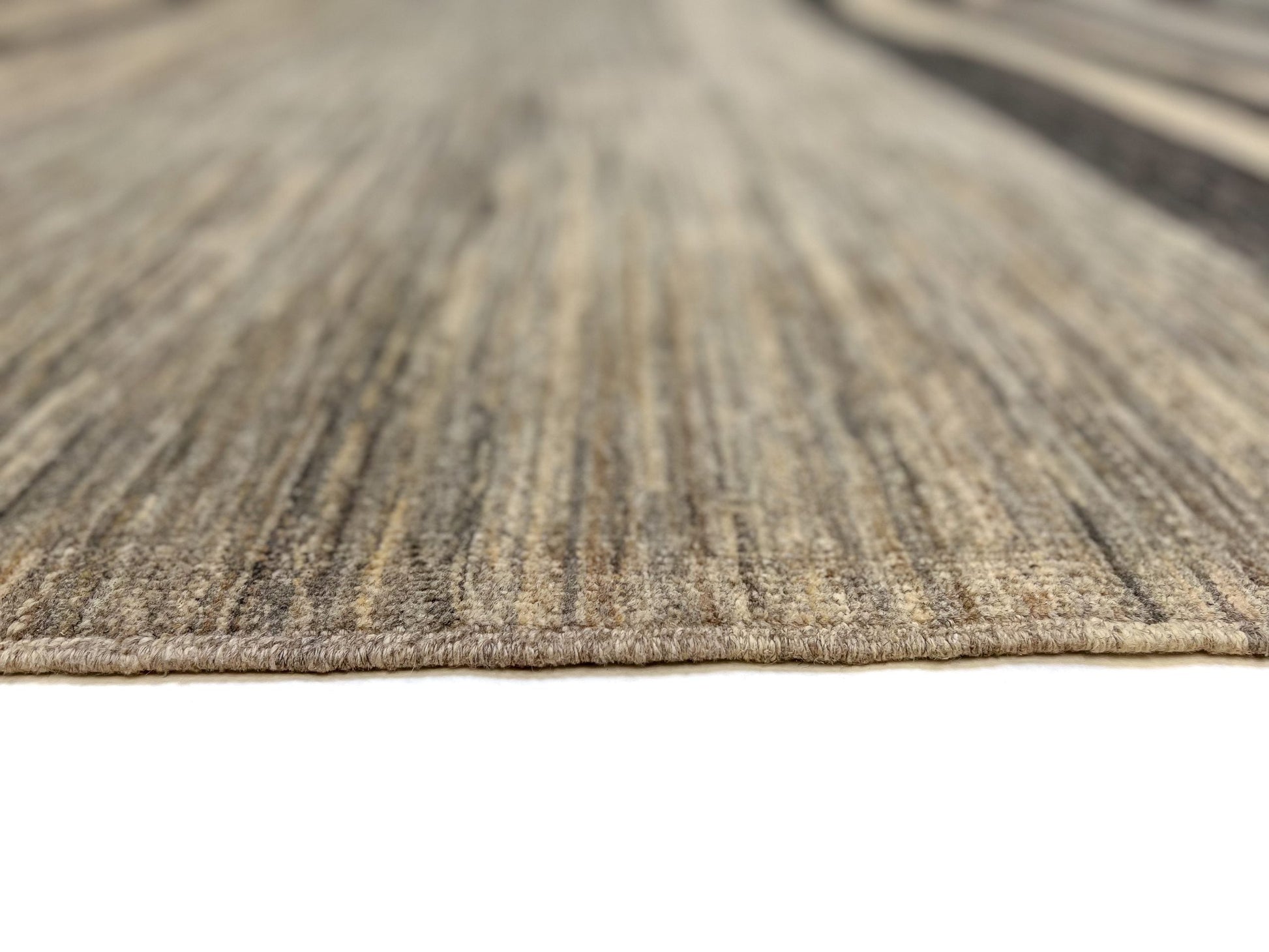 Modern Silk Striped Gabbeh (9'01"x11'11") natural/brown-3