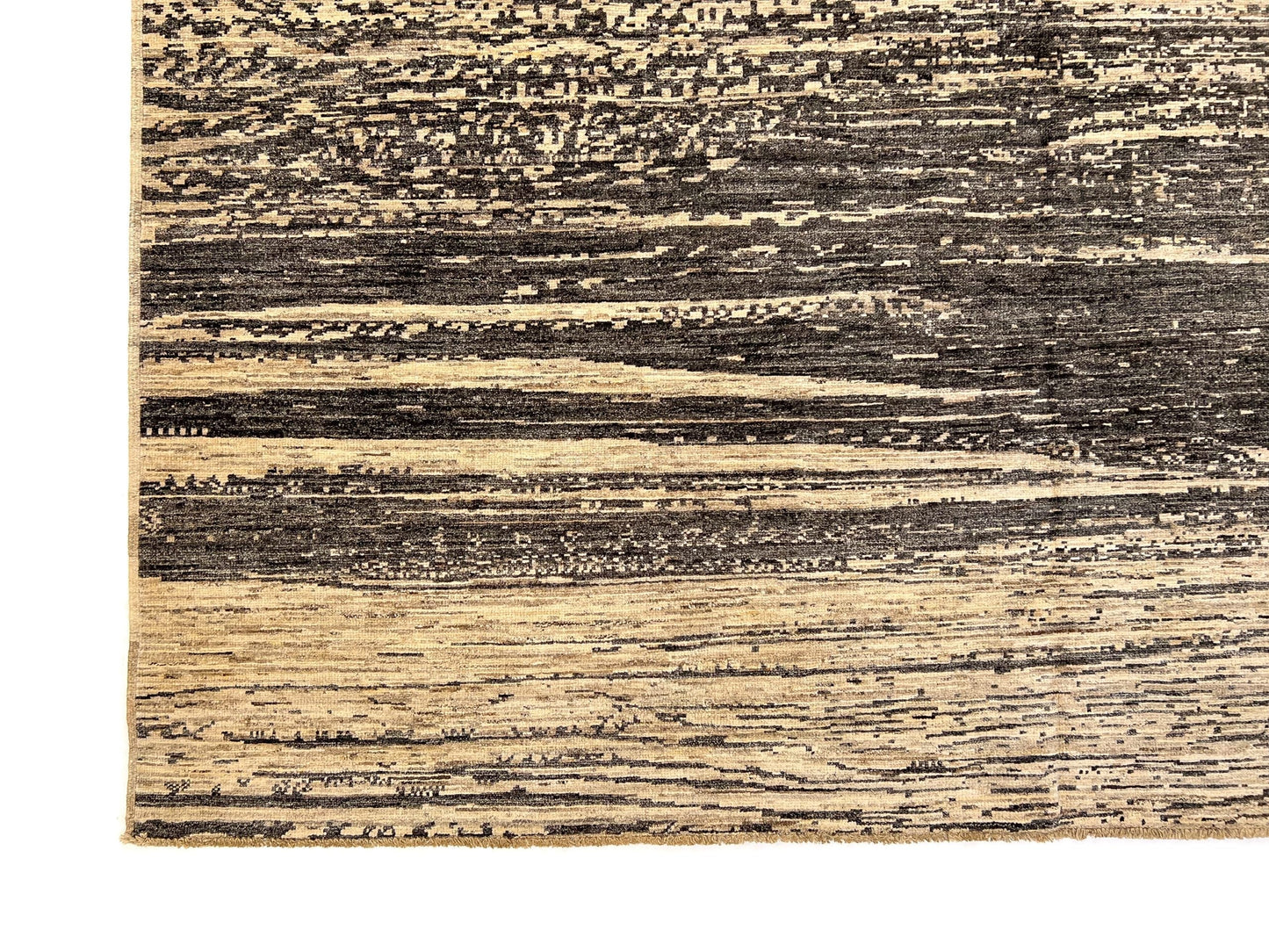 Modern Afghan Gabbeh (8'00"x9'10") dark natural/undyed-1