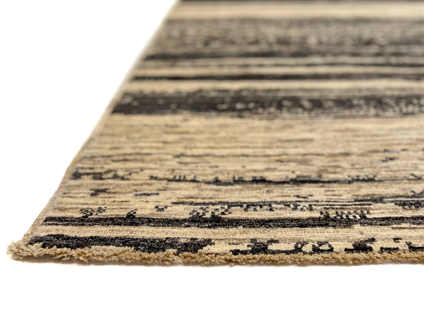 Modern Afghan Gabbeh (8'00"x9'10") dark natural/undyed-2