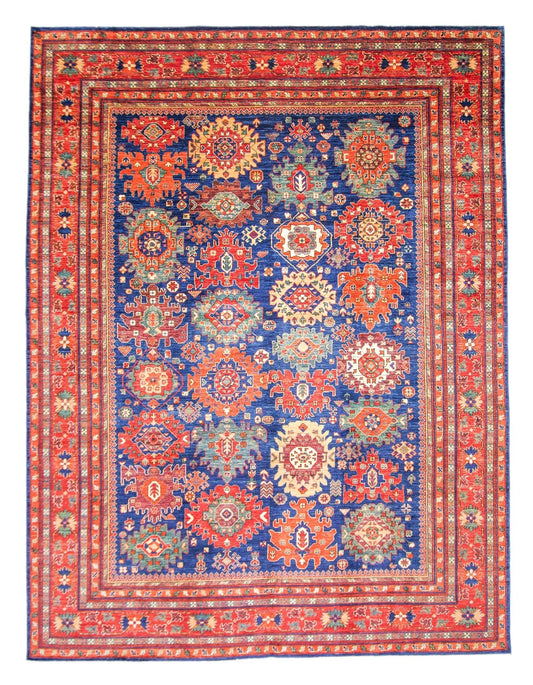 Afghan Aryana (8'10"x11'08") blue/red-0