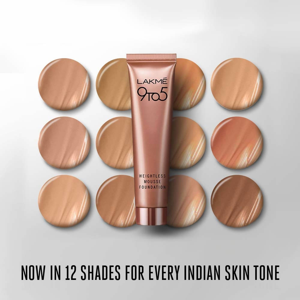 Lakme 9To5 Weightless Mousse Foundation - Caramel
