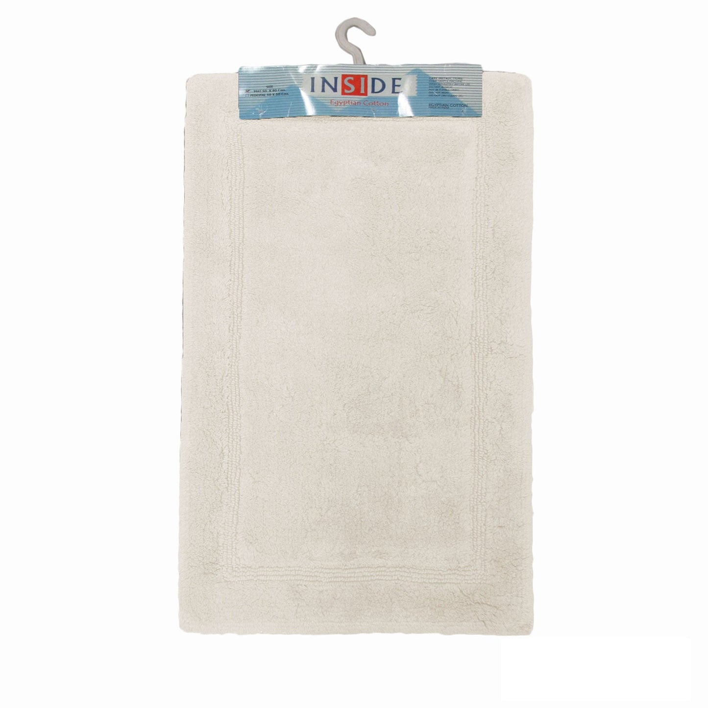 NNEDSZ Egyptian Cotton Bath Mat 50x80 cm Natural-0