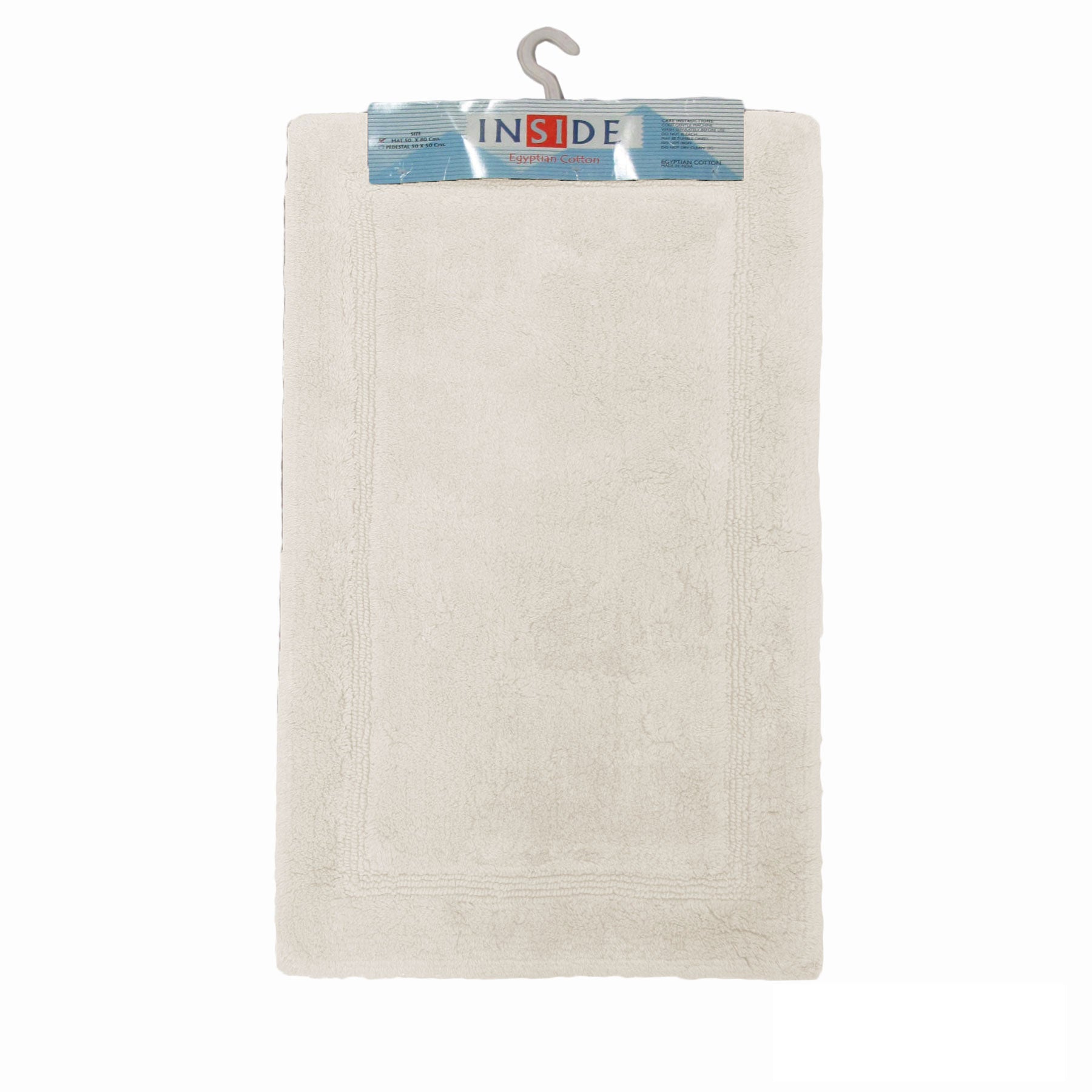 NNEDSZ Egyptian Cotton Bath Mat 50x80 cm Natural-0