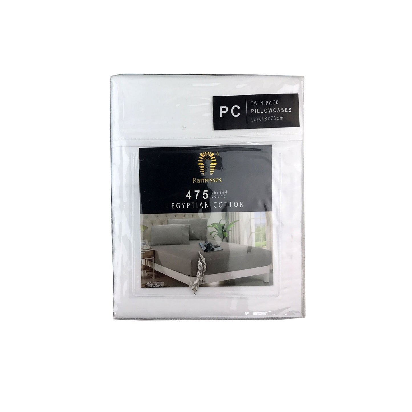 NNEDSZ 475TC Egyptian Cotton Twin Standard Pillowcases White-0