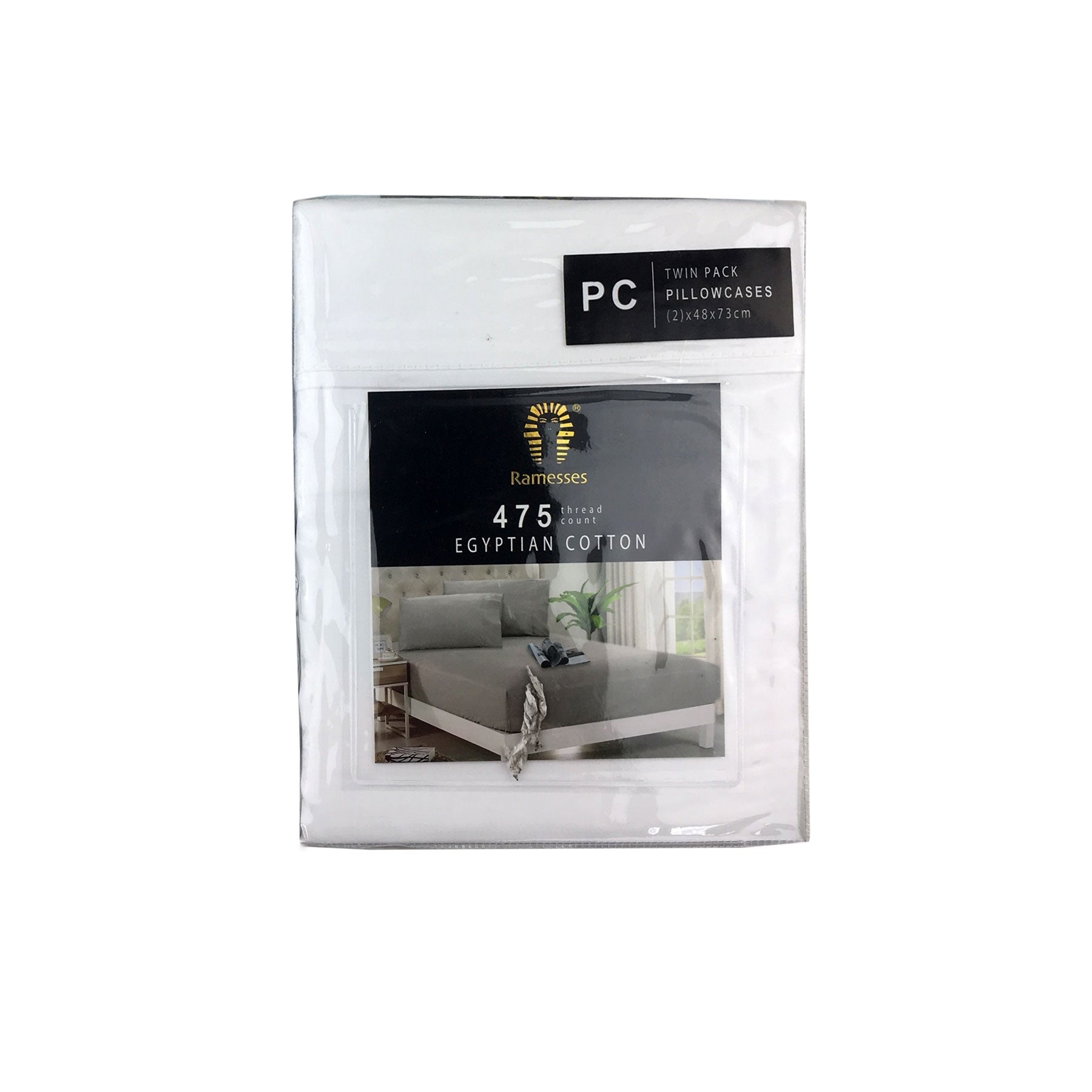 NNEDSZ 475TC Egyptian Cotton Twin Standard Pillowcases White-0