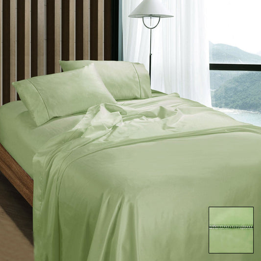 NNEDSZ 1100TC Egyptian Cotton Sateen Sheet Set Mint Queen-0