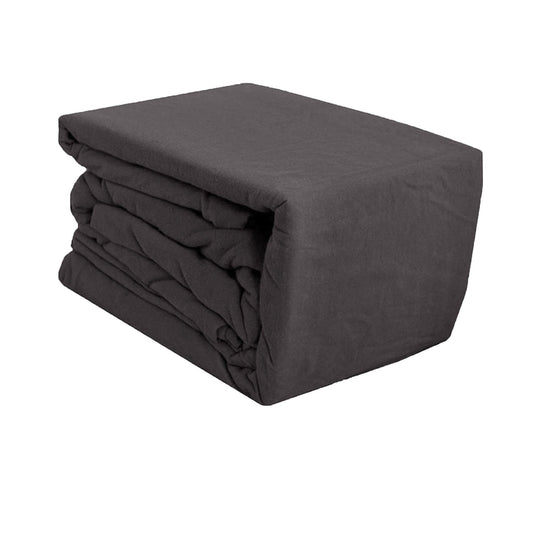 NNEDSZ Egyptian Cotton Flannel Sheet Set Charcoal Single-0