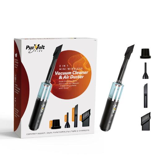2-in-1 Mini Wireless Vacuum Cleaner & Air Duster-0