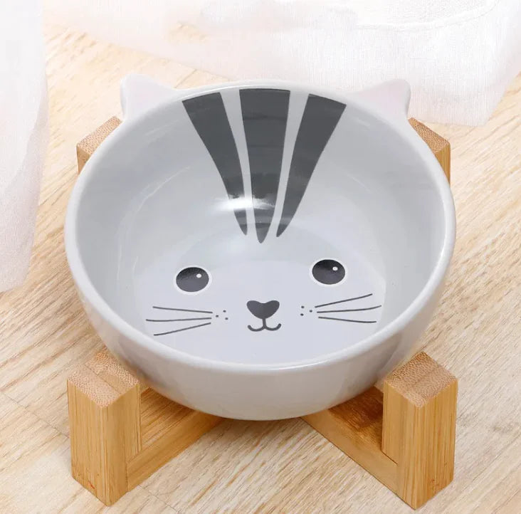 Binaural Design Ceramic Pet Bowl