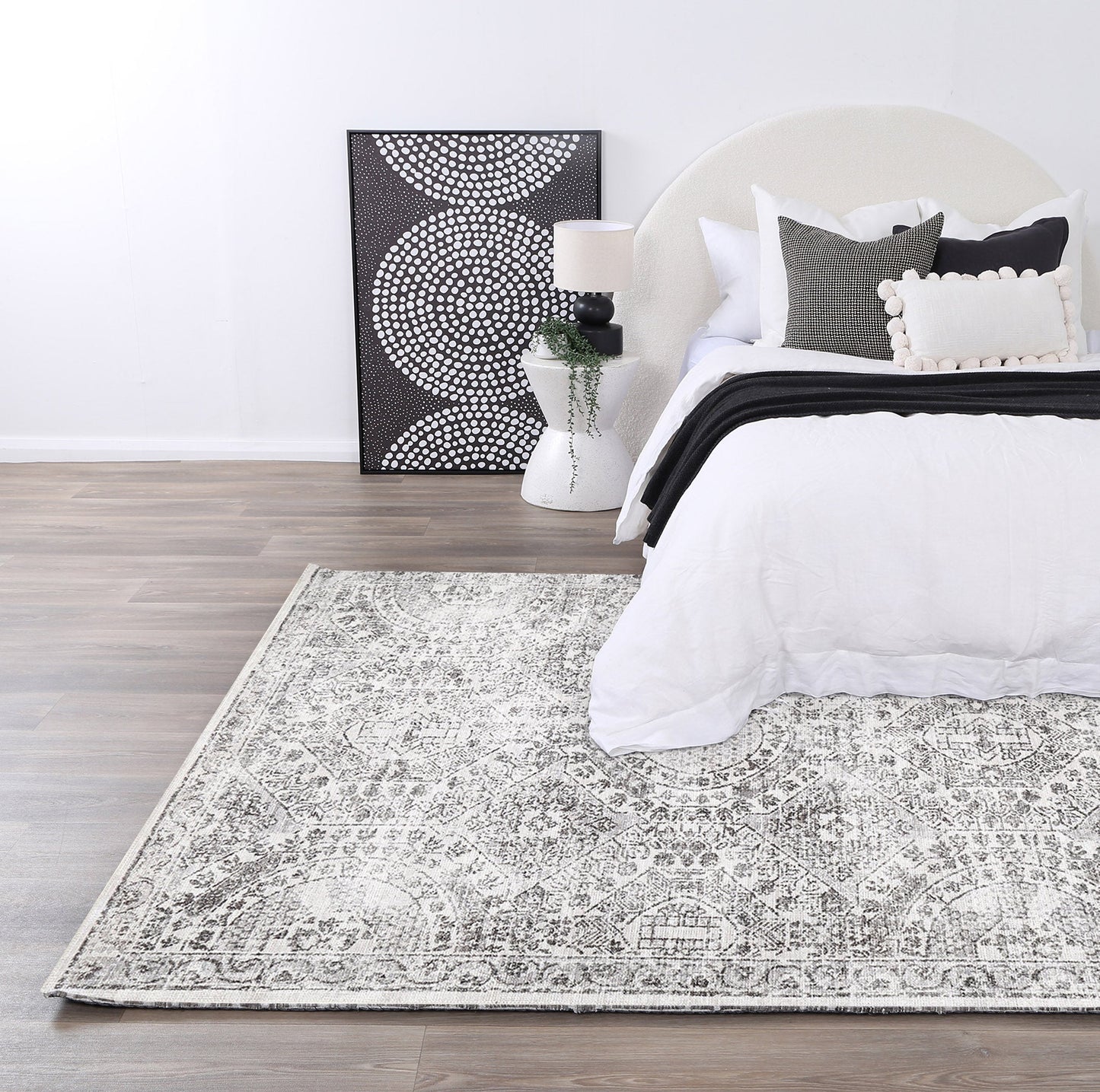 Versailles Winter modern in Grey Rug-2