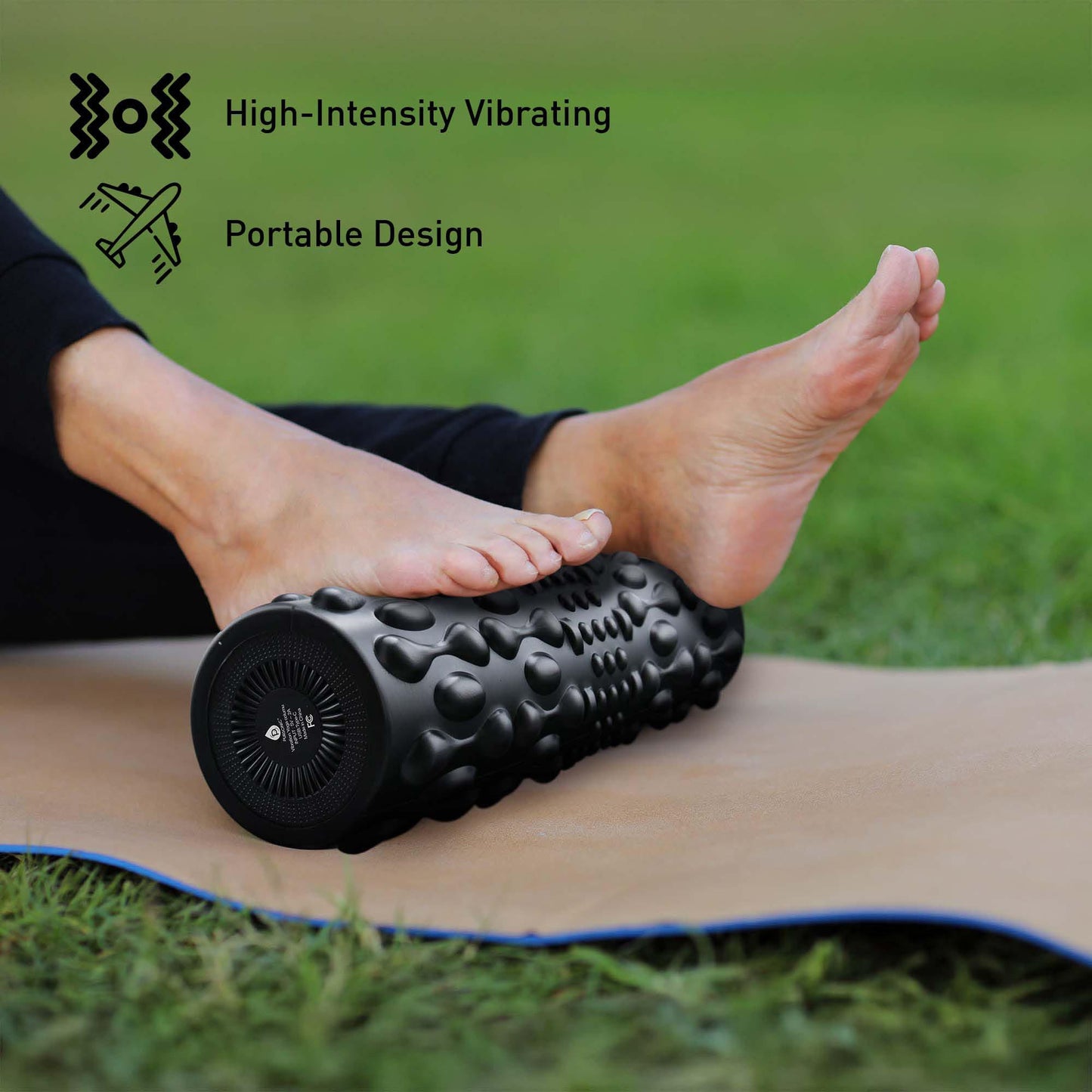 Pursonic Deep Tissue Recovery Bundle – 3-Speed Massage Gun + FlexiPulse 5-Speed Vibrating Foam Roller-1
