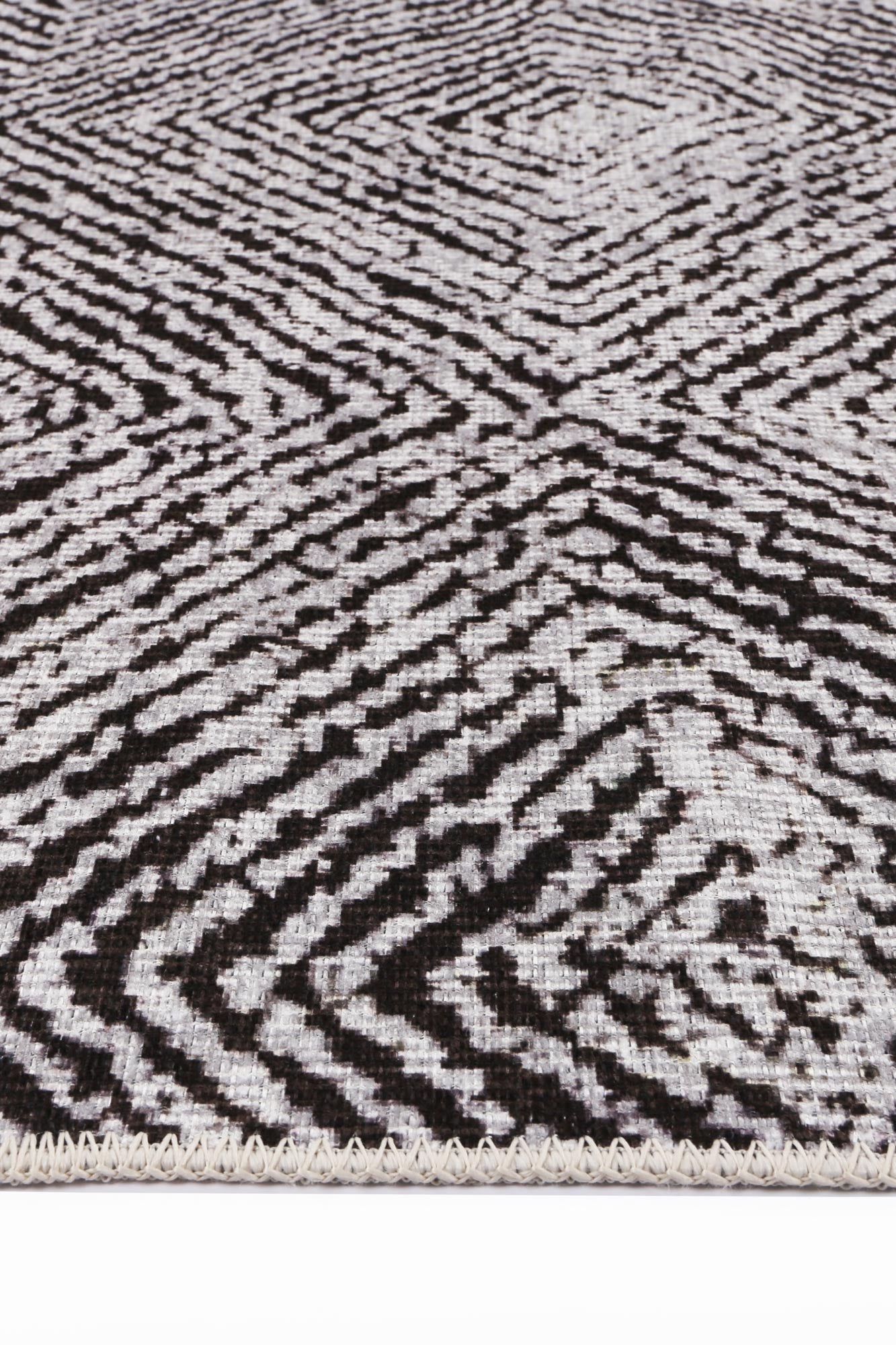 Contemporary Lauro in Grey : Round Rug-3