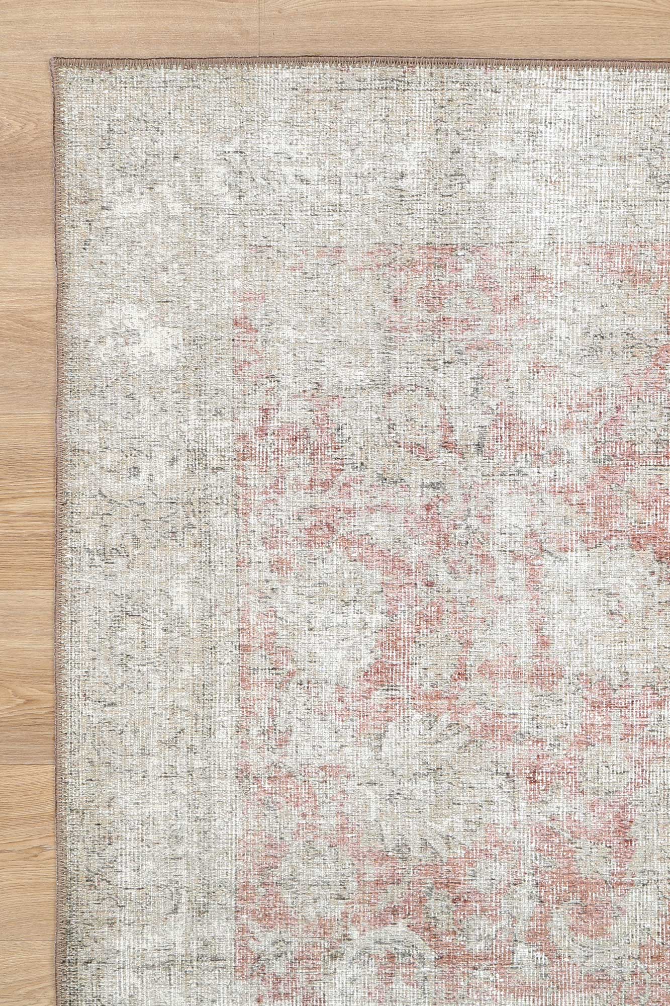Vintage Adeline Modern in Beige : Runner Rug-3