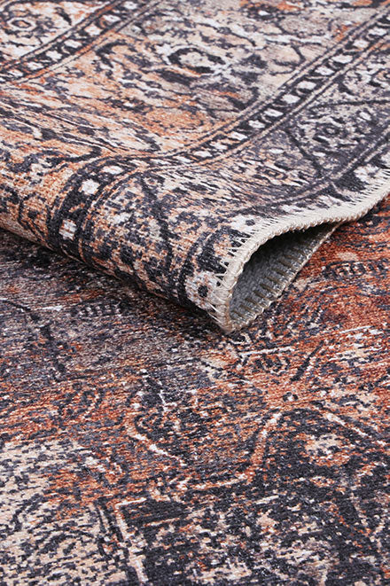 Vintage Tanner Elegance in Natural : Round Rug-1