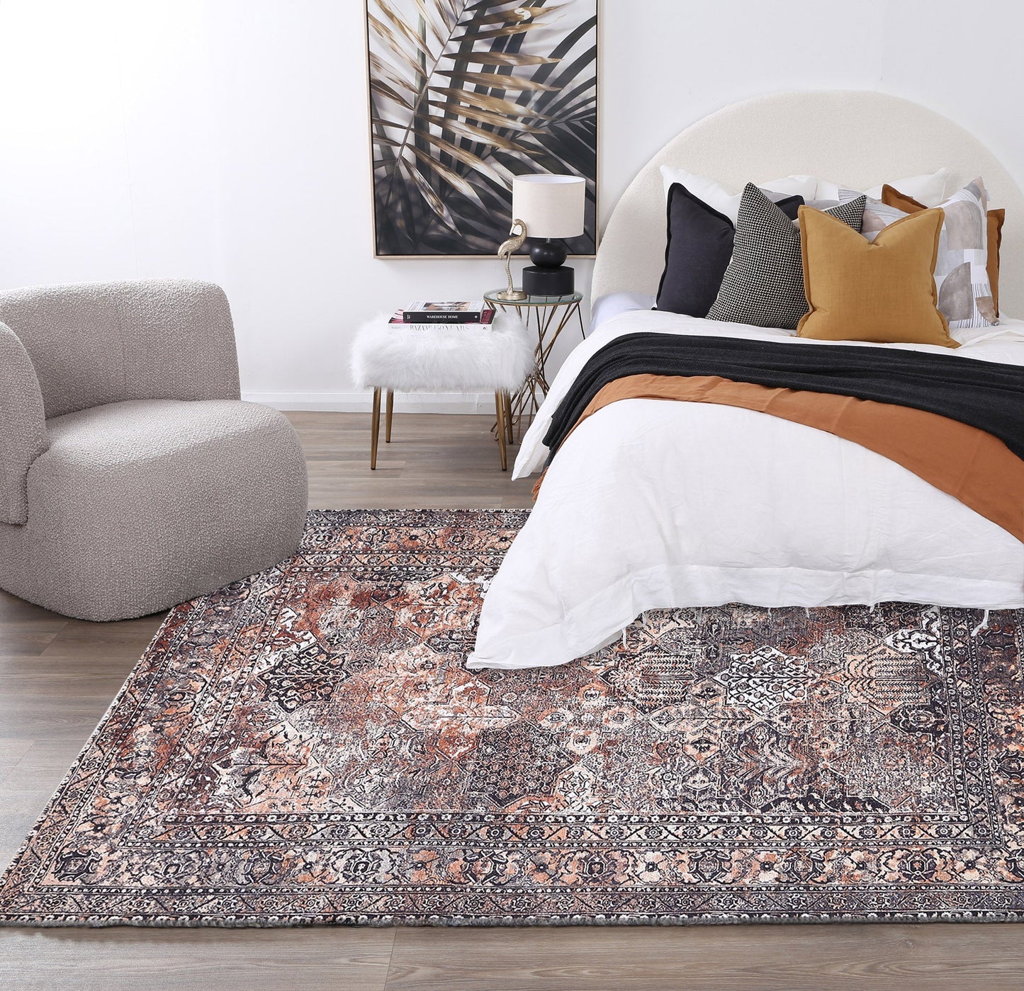 Vintage Tanner Elegance in Natural Rug-1
