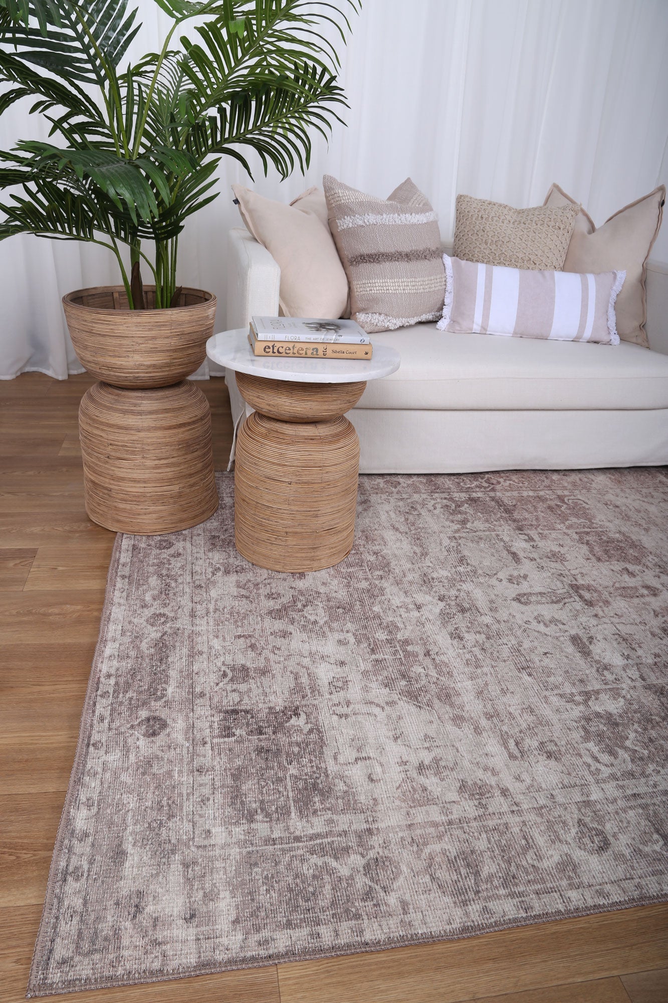 Chateau Machine Washable in Beige Rug-2