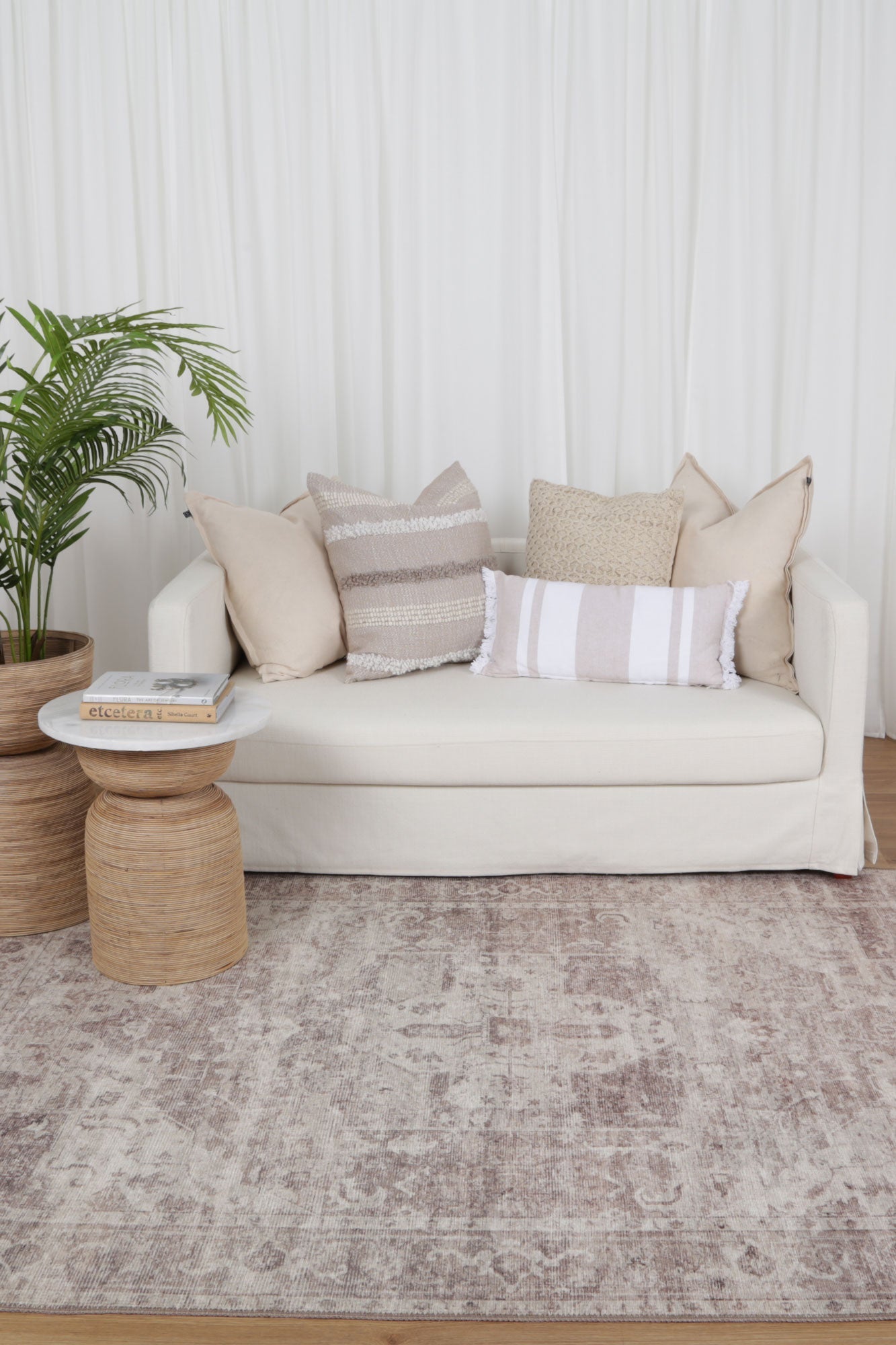 Chateau Machine Washable in Beige Rug-1