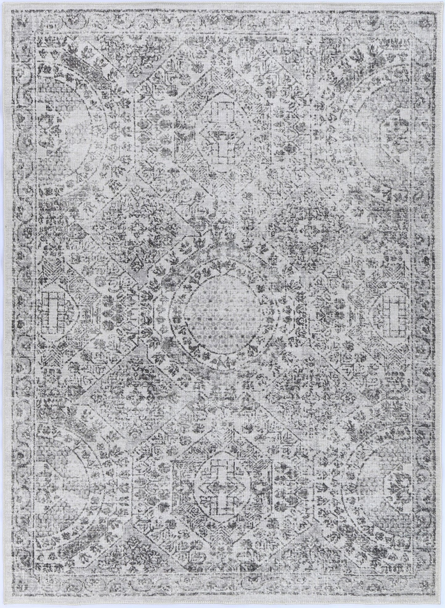 Versailles Winter modern in Grey Rug-5