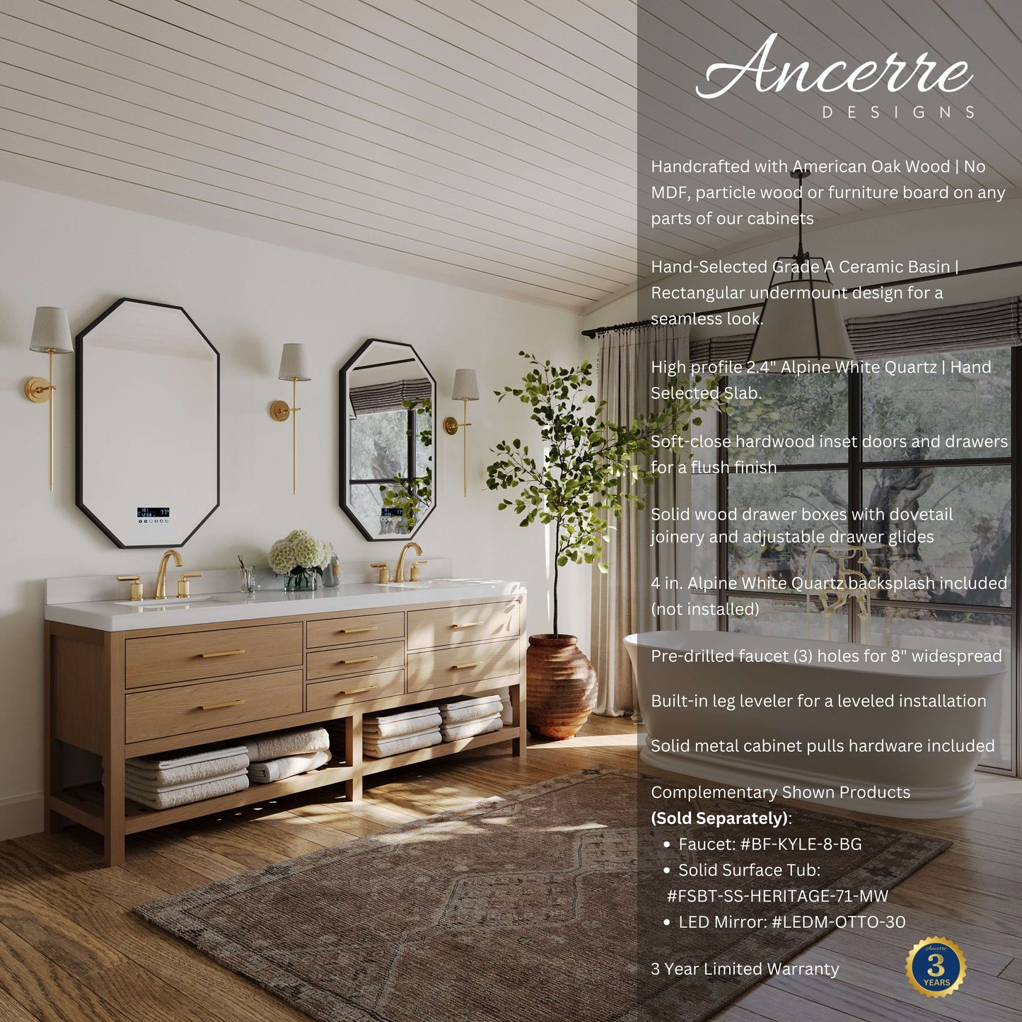 Elizabeth 84" Bath Vanity Set