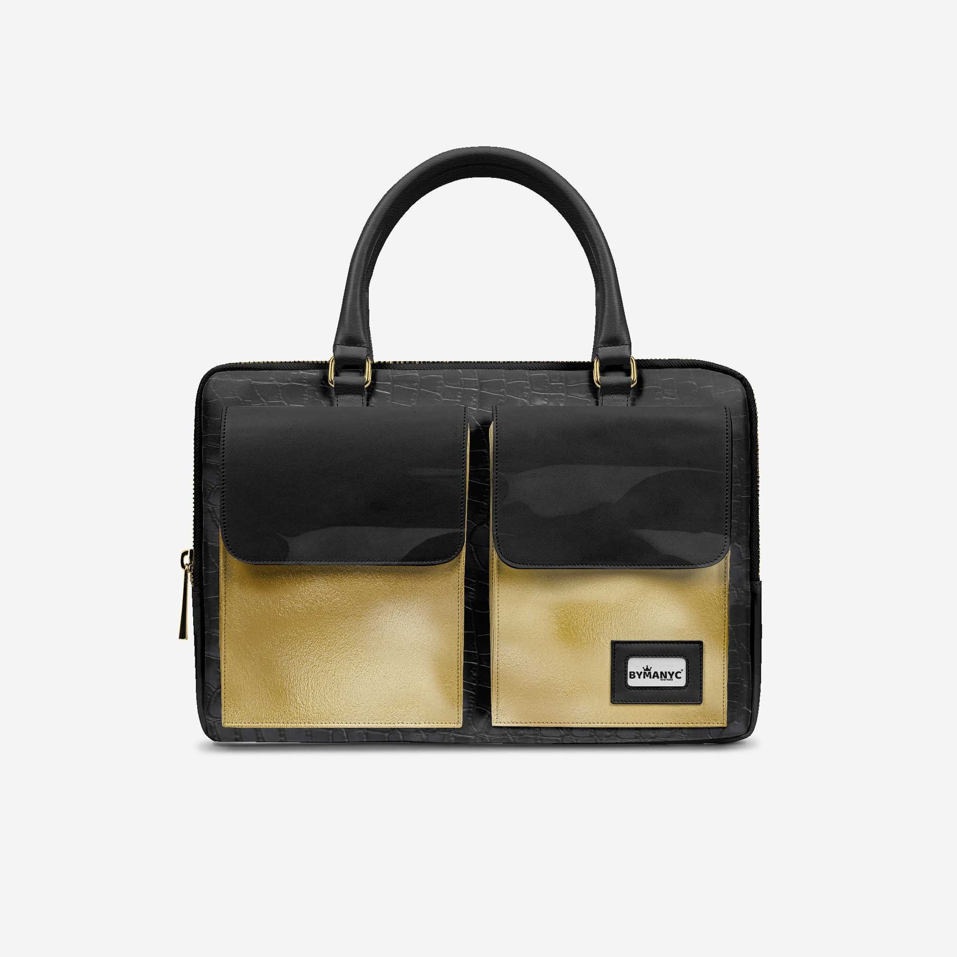 Vegan Designer Luxury Double Pocket Bag 16” | BYMANYC ® New York Elegant Edition-0