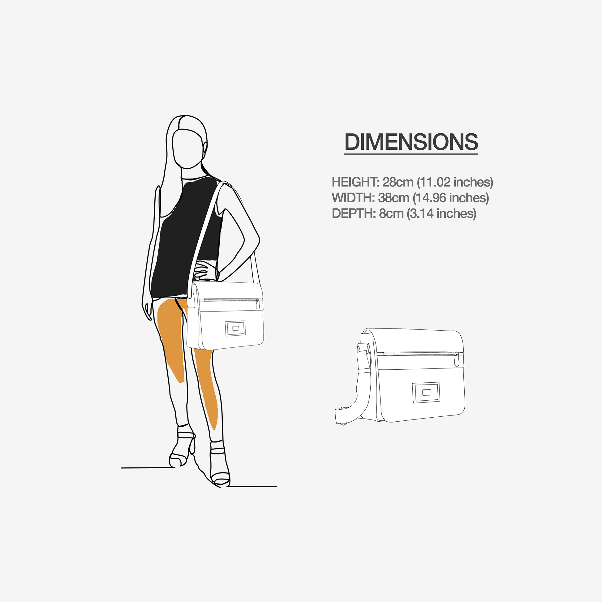 Vegan Designer Messenger Bag 16” | BYMANYC ® New York Luxury Milan Mood-4