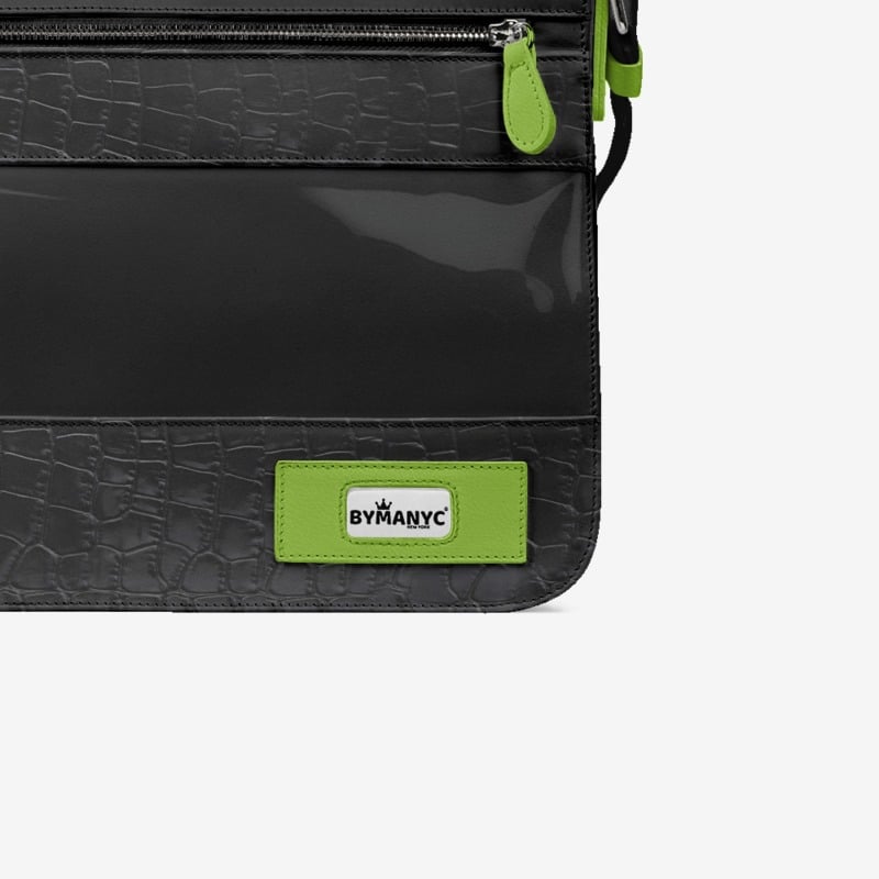 Vegan Urban Stripe Messenger Bag 16” | BYMANYC ® New York Downtown Edge-2