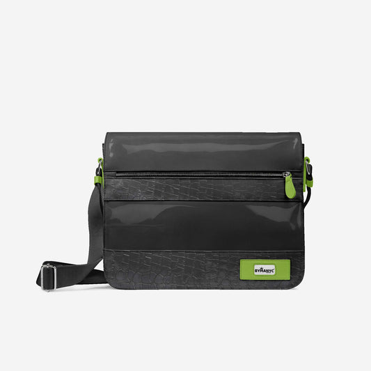 Vegan Urban Stripe Messenger Bag 16” | BYMANYC ® New York Downtown Edge-0
