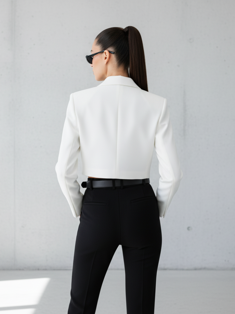 Versatile Stand Collar Blazer, Manhattan | BYMANYC ® New York-1
