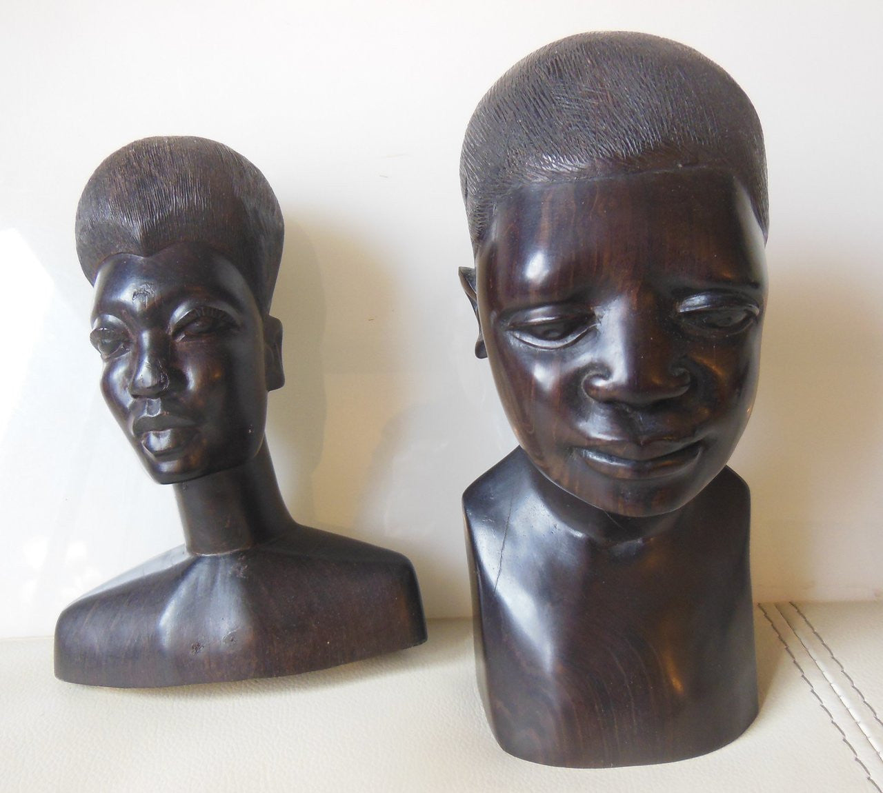 Captivating Faces - Vintage Mahogany Busts from Tanzania Mission, 1969-6