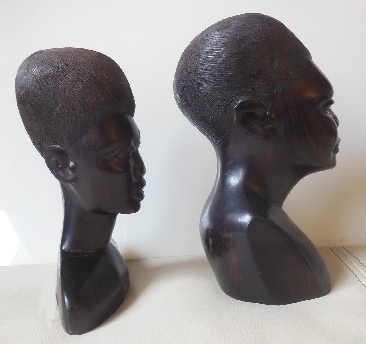 Captivating Faces - Vintage Mahogany Busts from Tanzania Mission, 1969-10