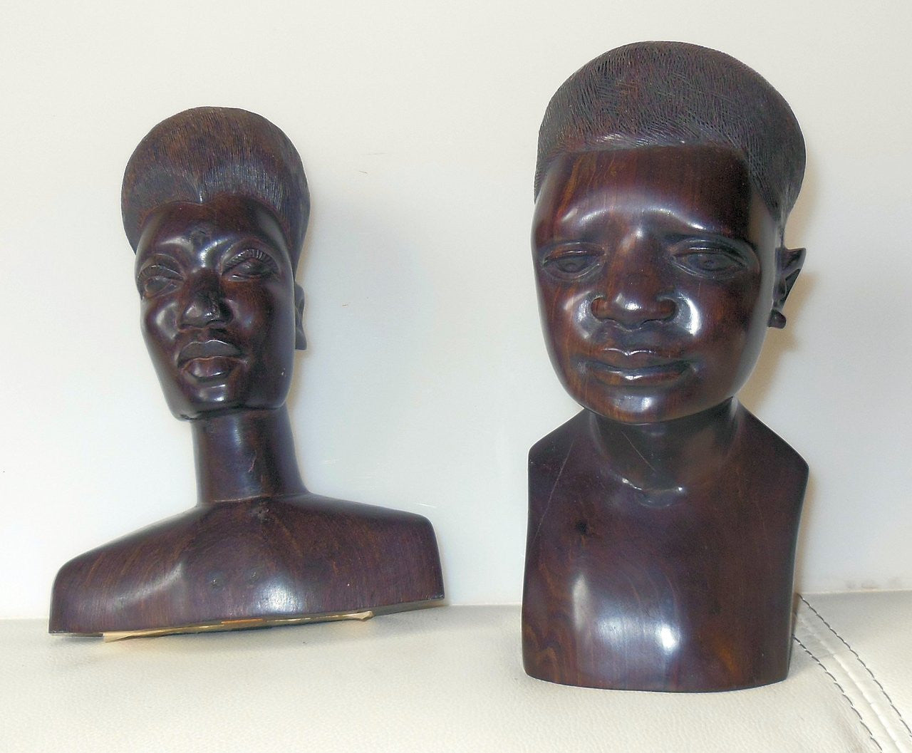 Captivating Faces - Vintage Mahogany Busts from Tanzania Mission, 1969-13