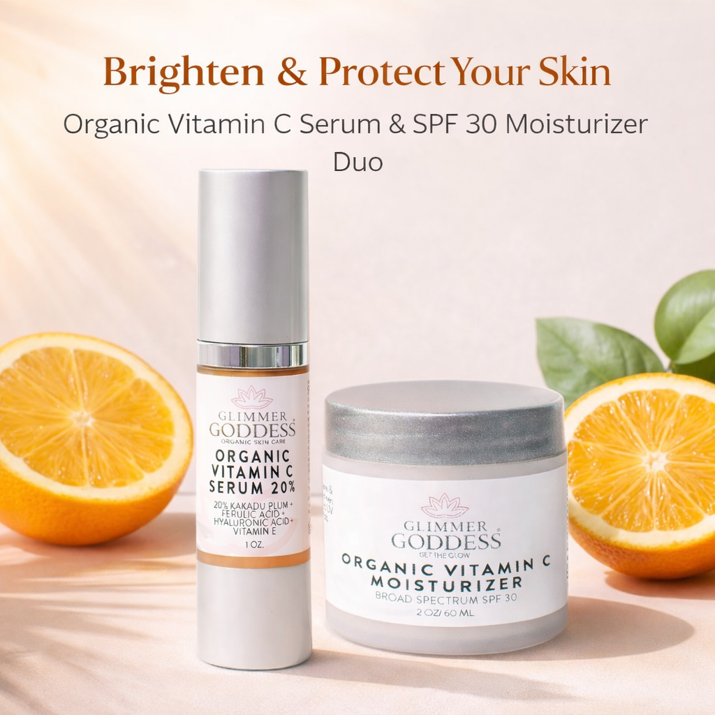 Organic Vitamin C Serum & SPF 30 Moisturizer Duo