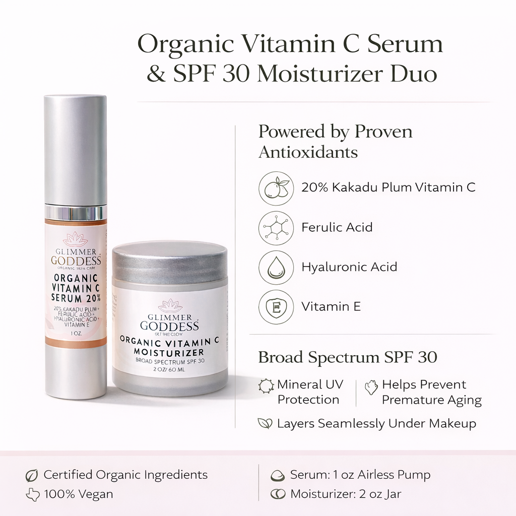 Organic Vitamin C Serum & SPF 30 Moisturizer Duo