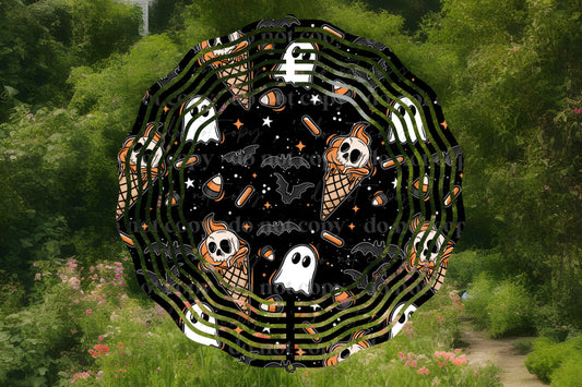 Bats Ice Cream Wind Spinner