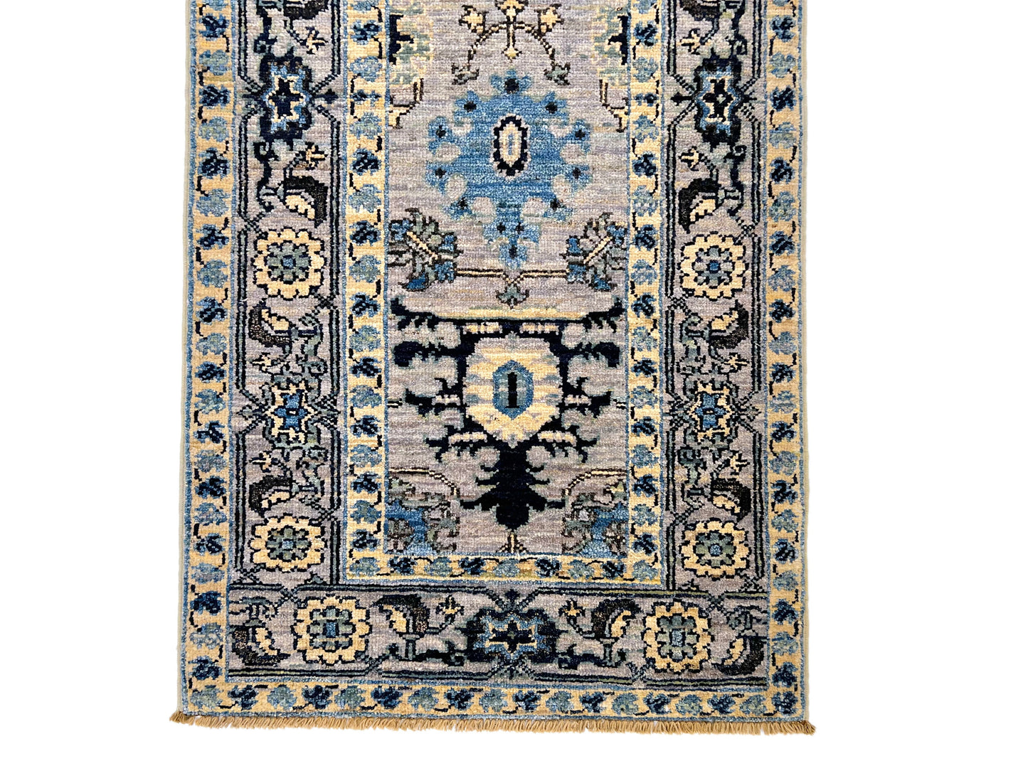Afghan Serapi veg.dye blue monochrome (2x4)-2