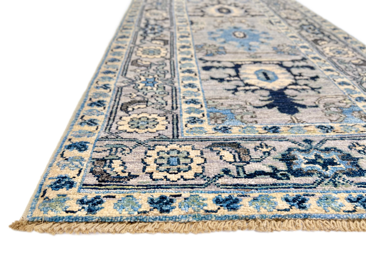 Afghan Serapi veg.dye blue monochrome (2x4)-3