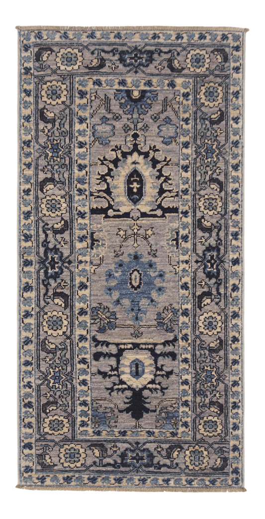 Afghan Serapi veg.dye blue monochrome (2x4)-0
